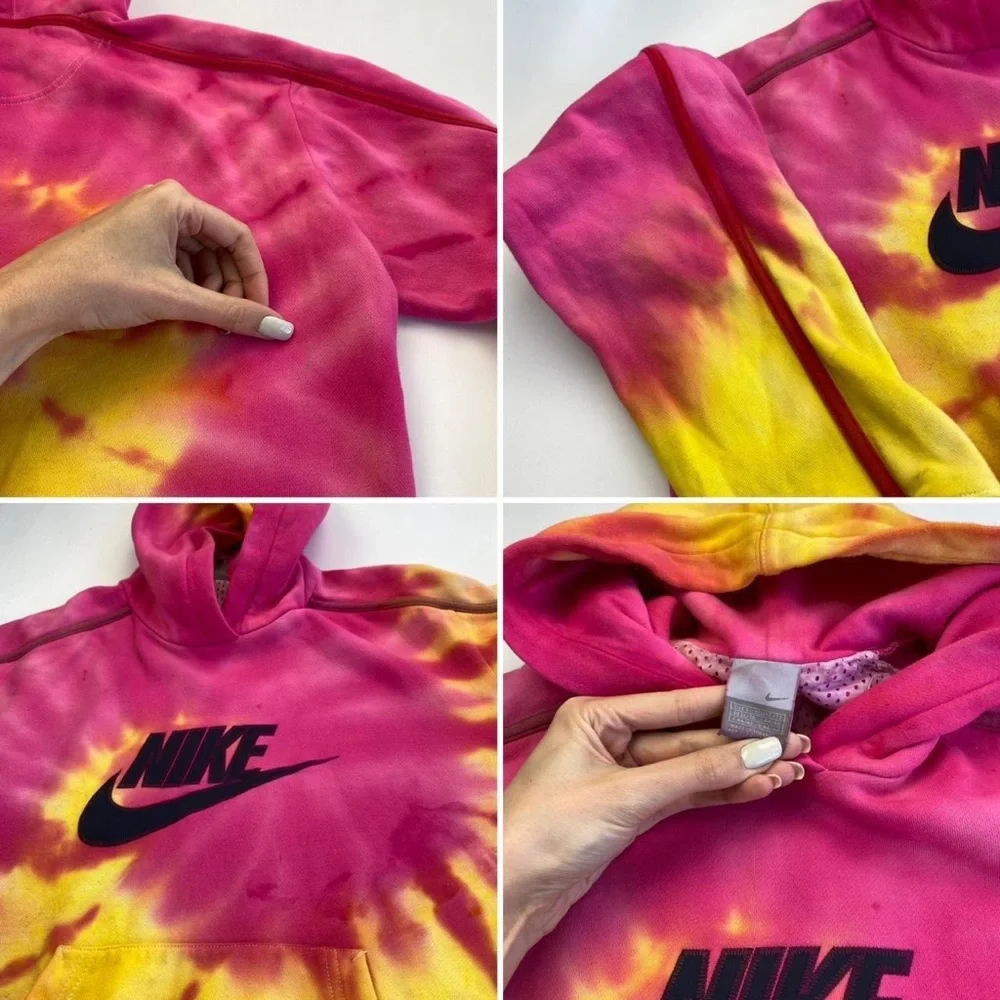 Vintage Nike Hoodie Tie Dye Multicolour Small - Picture 4 of 4